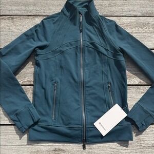 Lululemon Define Track Jacket Luon Indochean blue teal‎ size 4 NWT